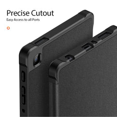 DUX DUCIS Domo Series Horizontal Flip Magnetic PU Leather Case with Three-folding Holder & Wake-up / Sleep Function, For Samsung Galaxy Tab A7 Lite, For Samsung Galaxy Tab S8+ / Tab S8 Plus /  Tab S7 FE / Tab S7+