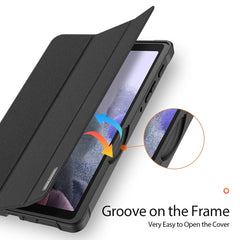 DUX DUCIS Domo Series Horizontal Flip Magnetic PU Leather Case with Three-folding Holder & Wake-up / Sleep Function, For Samsung Galaxy Tab A7 Lite, For Samsung Galaxy Tab S8+ / Tab S8 Plus /  Tab S7 FE / Tab S7+