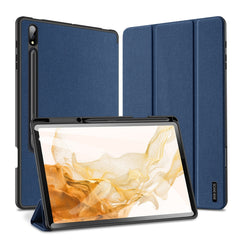 DUX DUCIS Domo Series Horizontal Flip Magnetic PU Leather Case with Three-folding Holder & Wake-up / Sleep Function, For Samsung Galaxy Tab A7 Lite, For Samsung Galaxy Tab S8+ / Tab S8 Plus /  Tab S7 FE / Tab S7+