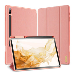 DUX DUCIS Domo Series Horizontal Flip Magnetic PU Leather Case with Three-folding Holder & Wake-up / Sleep Function, For Samsung Galaxy Tab A7 Lite, For Samsung Galaxy Tab S8+ / Tab S8 Plus /  Tab S7 FE / Tab S7+