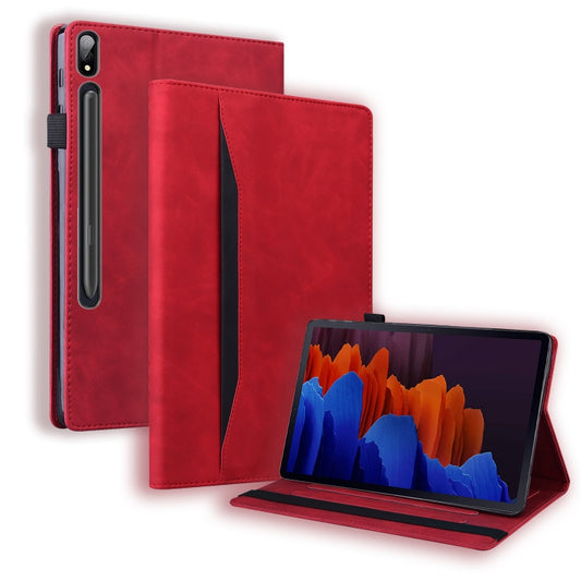 Business Shockproof Horizontal Flip Leather Case with Holder & Card Slots & Photo Frame & Pen Slot & Sleep / Wake-up Function, For Samsung Galaxy Tab S8+ / Tab S8 Plus /  Tab S7 FE / Tab S7+ SM-T970 / SM-T976B�������������������������������������������...
