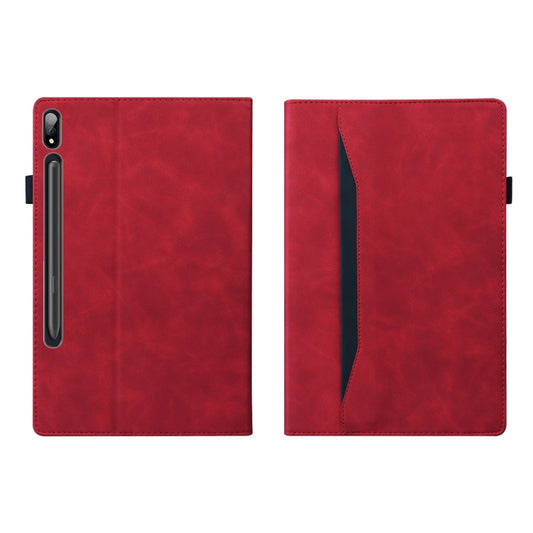 Business Shockproof Horizontal Flip Leather Case with Holder & Card Slots & Photo Frame & Pen Slot & Sleep / Wake-up Function, For Samsung Galaxy Tab S8+ / Tab S8 Plus /  Tab S7 FE / Tab S7+ SM-T970 / SM-T976B�������������������������������������������...