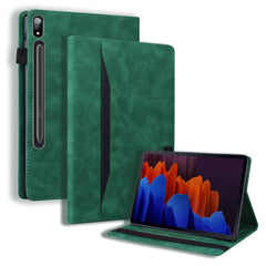 Business Shockproof Horizontal Flip Leather Case with Holder & Card Slots & Photo Frame & Pen Slot & Sleep / Wake-up Function, For Samsung Galaxy Tab S8+ / Tab S8 Plus /  Tab S7 FE / Tab S7+ SM-T970 / SM-T976B�������������������������������������������...