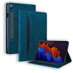 Business Shockproof Horizontal Flip Leather Case with Holder & Card Slots & Photo Frame & Pen Slot & Sleep / Wake-up Function, For Samsung Galaxy Tab S8+ / Tab S8 Plus /  Tab S7 FE / Tab S7+ SM-T970 / SM-T976B�������������������������������������������...