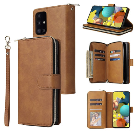 Zipper Wallet Bag Horizontal Flip PU Leather Case with Holder & 9 Card Slots & Wallet & Lanyard & Photo Frame, For Samsung Galaxy A12 5G, For Samsung Galaxy A52 5G, For Samsung Galaxy A72 5G, For Samsung Galaxy S21