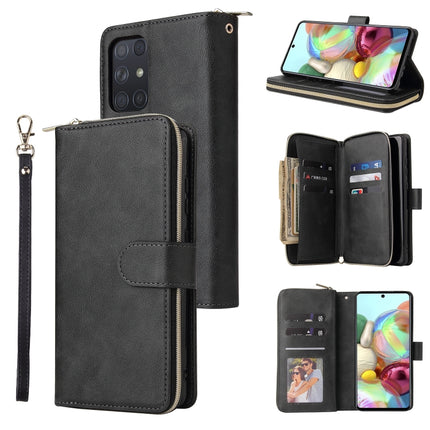 Zipper Wallet Bag Horizontal Flip PU Leather Case with Holder & 9 Card Slots & Wallet & Lanyard & Photo Frame, For Samsung Galaxy A12 5G, For Samsung Galaxy A52 5G, For Samsung Galaxy A72 5G, For Samsung Galaxy S21