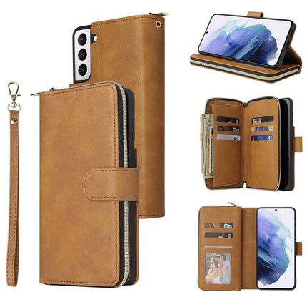 Zipper Wallet Bag Horizontal Flip PU Leather Case with Holder & 9 Card Slots & Wallet & Lanyard & Photo Frame, For Samsung Galaxy A12 5G, For Samsung Galaxy A52 5G, For Samsung Galaxy A72 5G, For Samsung Galaxy S21