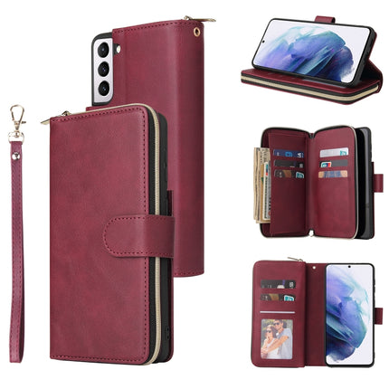 Zipper Wallet Bag Horizontal Flip PU Leather Case with Holder & 9 Card Slots & Wallet & Lanyard & Photo Frame, For Samsung Galaxy A12 5G, For Samsung Galaxy A52 5G, For Samsung Galaxy A72 5G, For Samsung Galaxy S21
