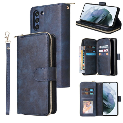 Zipper Wallet Bag Horizontal Flip PU Leather Case with Holder & 9 Card Slots & Wallet & Lanyard & Photo Frame, For Samsung Galaxy S21 FE, For Samsung Galaxy S21+, For Samsung Galaxy S21 Ultra