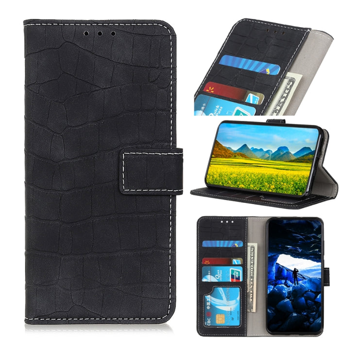 Crocodile Texture Horizontal Flip Leather Case with Holder & Wallet & Card Slots & Photo Frame, For Xiaomi Redmi Note 8 2021