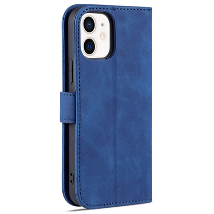 AZNS - Funda de piel con tapa horizontal con textura de piel de becerro, ranuras para tarjetas, soporte y billetera, para iPhone 12/12 Pro, para iPhone 12 Mini