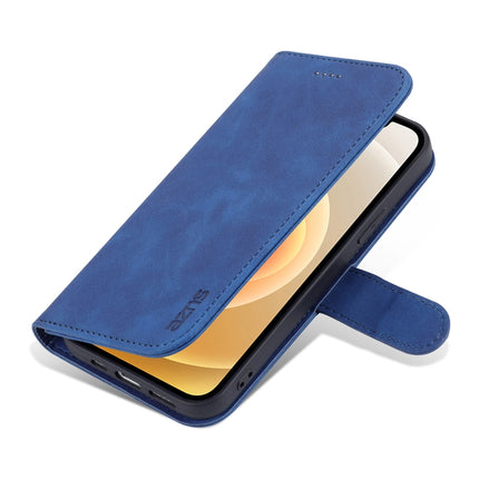AZNS - Funda de piel con tapa horizontal con textura de piel de becerro, ranuras para tarjetas, soporte y billetera, para iPhone 12/12 Pro, para iPhone 12 Mini