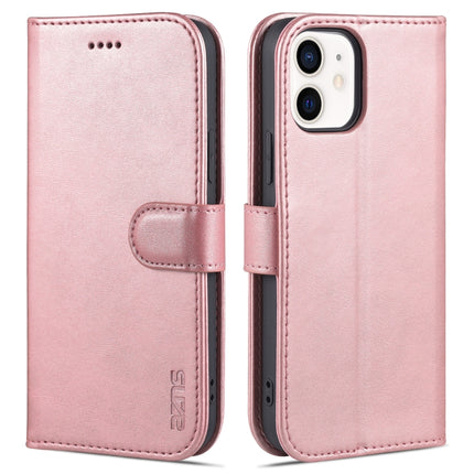 AZNS - Funda de piel con tapa horizontal con textura de piel de becerro, ranuras para tarjetas, soporte y billetera, para iPhone 12/12 Pro, para iPhone 12 Mini