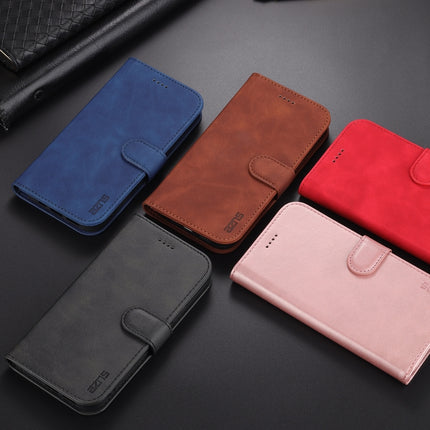 AZNS - Funda de piel con tapa horizontal con textura de piel de becerro, ranuras para tarjetas, soporte y billetera, para iPhone 12/12 Pro, para iPhone 12 Mini