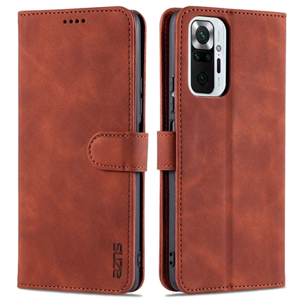 AZNS Skin Feel Calf Texture Horizontal Flip Leather Case with Card Slots & Holder & Wallet, For Xiaomi Redmi Note 10 Pro Max