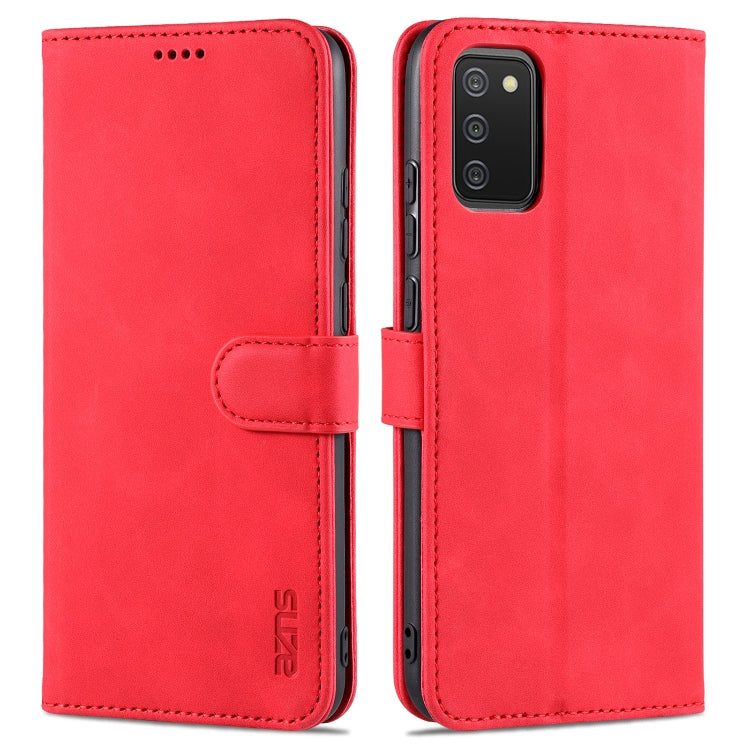 AZNS Skin Feel Calf Texture Horizontal Flip Leather Case with Card Slots & Holder & Wallet, For Samsung Galaxy A02s