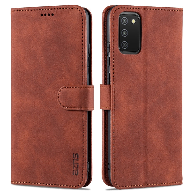 AZNS Skin Feel Calf Texture Horizontal Flip Leather Case with Card Slots & Holder & Wallet, For Samsung Galaxy A02s