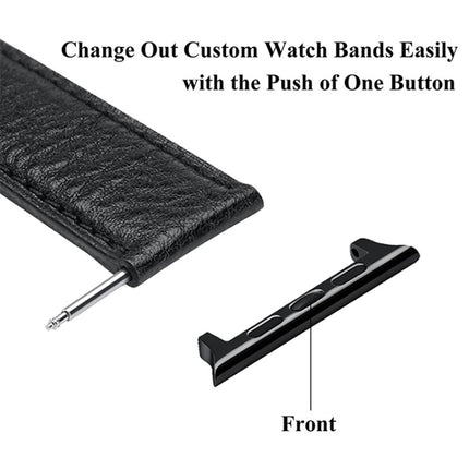 2 PCS Watchbands Stainless Steel Acoustic Ear Connector, Width: 20mm For Apple Watch Series 6 & SE & 5 & 4 40mm / 3 & 2 & 1 38mm, Width: 20mm For Apple Watch 40mm / 38mm