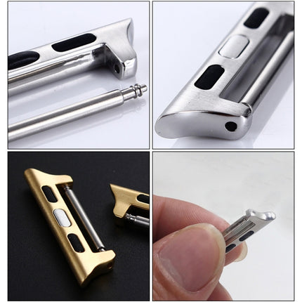 2 PCS Watchbands Stainless Steel Acoustic Ear Connector, Width: 20mm For Apple Watch Series 6 & SE & 5 & 4 40mm / 3 & 2 & 1 38mm, Width: 20mm For Apple Watch 40mm / 38mm