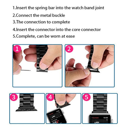 2 PCS Watchbands Stainless Steel Acoustic Ear Connector, Width: 22mm For Apple Watch Series 6 & SE & 5 & 4 44mm / 3 & 2 & 1 42mm, Width: 22mm For Apple Watch 44mm / 42mm