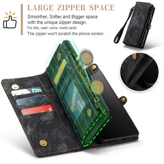 CaseMe Detachable Multifunctional Horizontal Flip Leather Case, with Card Slot & Holder & Zipper Wallet & Photo Frame, For Samsung Galaxy A12, For Samsung Galaxy A32 5G