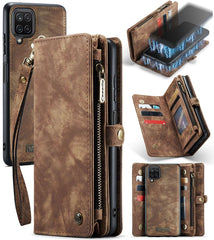 CaseMe Detachable Multifunctional Horizontal Flip Leather Case, with Card Slot & Holder & Zipper Wallet & Photo Frame, For Samsung Galaxy A12, For Samsung Galaxy A32 5G