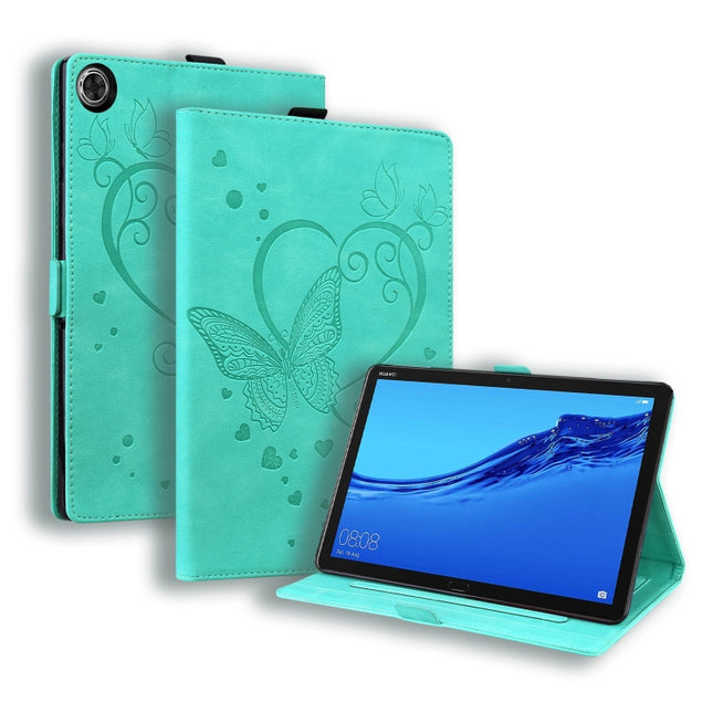 Love Butterfly Pattern Horizontal Flip Leather Case with Holder, For Huawei MediaPad C5 / M5 10.1, For Huawei MediaPad M5 Lite 8 / Honor Tab 5