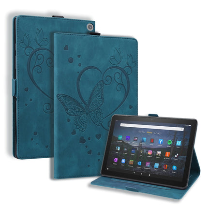 Love Butterfly Pattern Horizontal Flip Leather Case with Holder & Sleep / Wake-up Function, For Amazon Fire HD 8 (2015/2016/2017/2018), For Amazon Fire HD 8 (2020), For Amazon Fire HD 10 Plus (2021) / HD 10 (2021)
