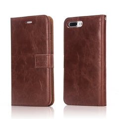 Funda de cuero con tapa trasera magnética desmontable con textura Crazy Horse, con soporte, ranuras para tarjetas, marco de fotos y billetera, para iPhone 6/6s, iPhone 8 Plus/7 Plus, iPhone X/XS, iPhone XR, iPhone XS Max