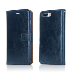 Funda de cuero con tapa trasera magnética desmontable con textura Crazy Horse, con soporte, ranuras para tarjetas, marco de fotos y billetera, para iPhone 6/6s, iPhone 8 Plus/7 Plus, iPhone X/XS, iPhone XR, iPhone XS Max