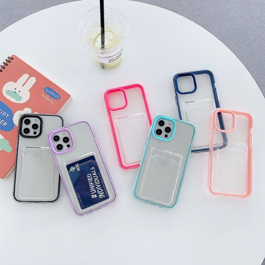 Full-coverage 360 Clear PC + TPU Shockproof Protective Case with Card Slot, For iPhone 11 Pro Max