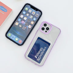 Full-coverage 360 Clear PC + TPU Shockproof Protective Case with Card Slot, For iPhone 11 Pro Max