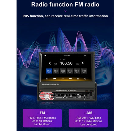 9601C HD 7 inch Fully Automatic Car MP5 Player GPS Navigation Bluetooth Radio, Support Mirror Link & FM & TF Card & USB