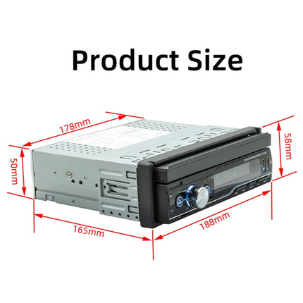 T100C 7 inch Manually Retractable Screen Car MP5 Player Radio, Support Mirror Link & FM & TF Card & USB & Bluetooth Hand-free Calling & Reversing Trajectory System