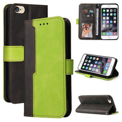 Business Stitching-Color Horizontal Flip PU Leather Case with Holder & Card Slots & Photo Frame, For iPhone 6s / 6, For iPhone 6s Plus / 6 Plus, For iPhone SE 2022 / SE 2020 / 8 / 7, For iPhone 8 Plus / 7 Plus, For iPhone XS / X