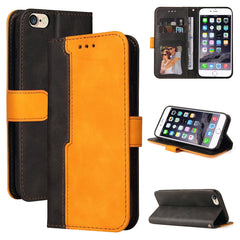 Business Stitching-Color Horizontal Flip PU Leather Case with Holder & Card Slots & Photo Frame, For iPhone 6s / 6, For iPhone 6s Plus / 6 Plus, For iPhone SE 2022 / SE 2020 / 8 / 7, For iPhone 8 Plus / 7 Plus, For iPhone XS / X