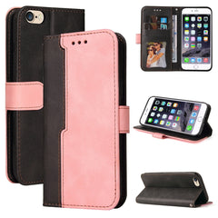 Business Stitching-Color Horizontal Flip PU Leather Case with Holder & Card Slots & Photo Frame, For iPhone 6s / 6, For iPhone 6s Plus / 6 Plus, For iPhone SE 2022 / SE 2020 / 8 / 7, For iPhone 8 Plus / 7 Plus, For iPhone XS / X