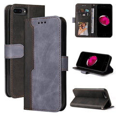 Business Stitching-Color Horizontal Flip PU Leather Case with Holder & Card Slots & Photo Frame, For iPhone 6s / 6, For iPhone 6s Plus / 6 Plus, For iPhone SE 2022 / SE 2020 / 8 / 7, For iPhone 8 Plus / 7 Plus, For iPhone XS / X