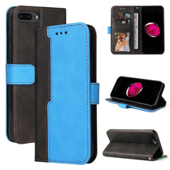 Business Stitching-Color Horizontal Flip PU Leather Case with Holder & Card Slots & Photo Frame, For iPhone 6s / 6, For iPhone 6s Plus / 6 Plus, For iPhone SE 2022 / SE 2020 / 8 / 7, For iPhone 8 Plus / 7 Plus, For iPhone XS / X