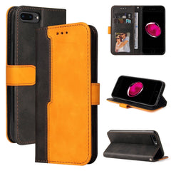 Business Stitching-Color Horizontal Flip PU Leather Case with Holder & Card Slots & Photo Frame, For iPhone 6s / 6, For iPhone 6s Plus / 6 Plus, For iPhone SE 2022 / SE 2020 / 8 / 7, For iPhone 8 Plus / 7 Plus, For iPhone XS / X