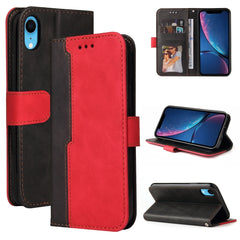 Business Stitching-Color Horizontal Flip PU Leather Case with Holder & Card Slots & Photo Frame, For iPhone 6s / 6, For iPhone 6s Plus / 6 Plus, For iPhone SE 2022 / SE 2020 / 8 / 7, For iPhone 8 Plus / 7 Plus, For iPhone XS / X