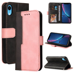 Business Stitching-Color Horizontal Flip PU Leather Case with Holder & Card Slots & Photo Frame, For iPhone 6s / 6, For iPhone 6s Plus / 6 Plus, For iPhone SE 2022 / SE 2020 / 8 / 7, For iPhone 8 Plus / 7 Plus, For iPhone XS / X