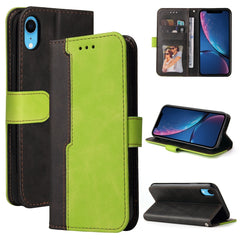 Business Stitching-Color Horizontal Flip PU Leather Case with Holder & Card Slots & Photo Frame, For iPhone XR, For iPhone XS Max, For iPhone 11, For iPhone 11 Pro, For iPhone 11 Pro Max