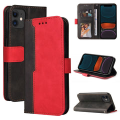 Business Stitching-Color Horizontal Flip PU Leather Case with Holder & Card Slots & Photo Frame, For iPhone XR, For iPhone XS Max, For iPhone 11, For iPhone 11 Pro, For iPhone 11 Pro Max