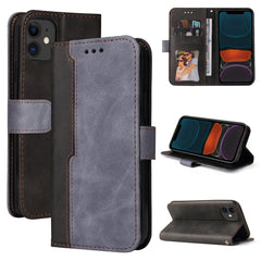 Business Stitching-Color Horizontal Flip PU Leather Case with Holder & Card Slots & Photo Frame, For iPhone XR, For iPhone XS Max, For iPhone 11, For iPhone 11 Pro, For iPhone 11 Pro Max