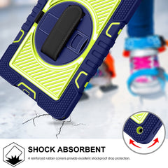 360 Degree Rotation Contrast Color Shockproof Silicone + PC Case with Holder & Hand Grip Strap & Shoulder Strap, For iPad 9.7 2018 / 2017, For iPad 10.2 2021 / 2020 / 2019, For iPad 10.9 / Pro 11 2020 / 2021 / 2018��������������������������������������...