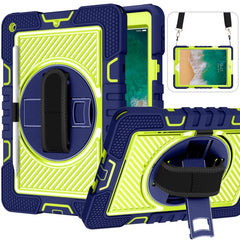 360 Degree Rotation Contrast Color Shockproof Silicone + PC Case with Holder & Hand Grip Strap & Shoulder Strap, For iPad 9.7 2018 / 2017, For iPad 10.2 2021 / 2020 / 2019, For iPad 10.9 / Pro 11 2020 / 2021 / 2018��������������������������������������...