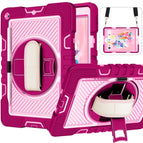 Para iPad 10.2 2021/2020/2019 / Rosa roja+rosa