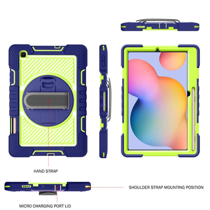 360 Degree Rotation Contrast Color Shockproof Silicone + PC Case with Holder & Hand Grip Strap & Shoulder Strap