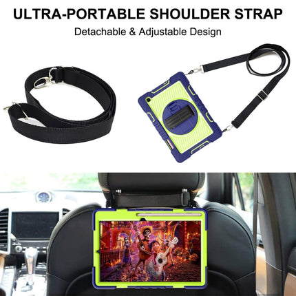 360 Degree Rotation Contrast Color Shockproof Silicone + PC Case with Holder & Hand Grip Strap & Shoulder Strap